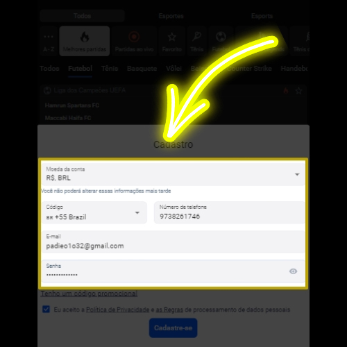Chutes ao gol bet365